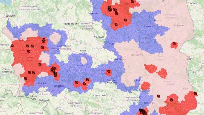 Mappa dei focolai di peste suina africana nei suini nel 2021. Situazione al 3 settembre 2021.