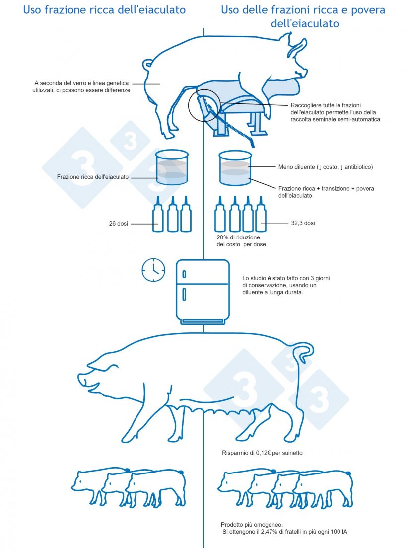 Figura 2. Vantaggi e limitazioni dell&#39;uso di tutte le frazioni dell&#39;eiaculato.
