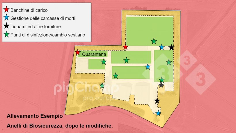 Immagine 4. Anelli di Biosicurezza, dopo la riprogettazione dei&nbsp;percorsi.
