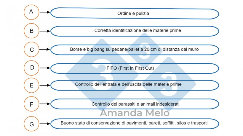 Figura 6:&nbsp;Punti critici di stoccaggio delle materie prime.&nbsp;
