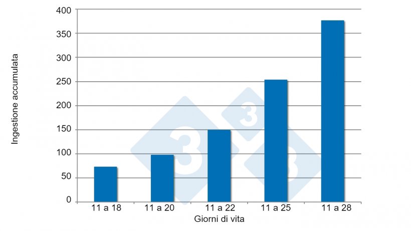 Figura 3. Ingestione di pre-starter. Fonte:&nbsp;Brunix, et al.&nbsp;2002.
