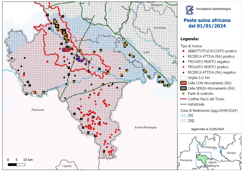 Mappa sorveglianza psa