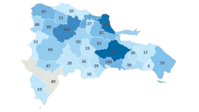 Gráfico 1. Mapa de los brotes de PPA por provincia, julio 2021 a septiembre de 2024.