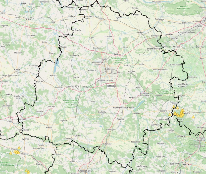 Primo caso di PSA in un cinghiale nella provincia di Lodz. Fonte: Chief Veterinary Inspectorate.
