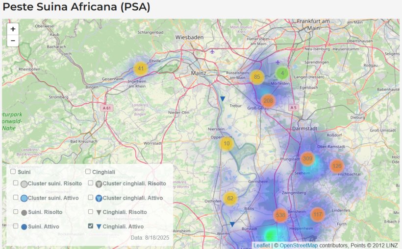 Mappa Germania 18 agosto 2025