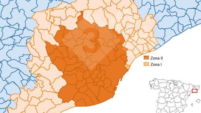Nuova zonizzazione per la peste suina africana (PSA) in Spagna secondo il regolamento di esecuzione (UE) 2026/985 della Commissione del 24 aprile. Fonte: 333 sulla base dei dati del Ministero dell'Agricoltura, della Pesca e dell'Alimentazione (MAPA).