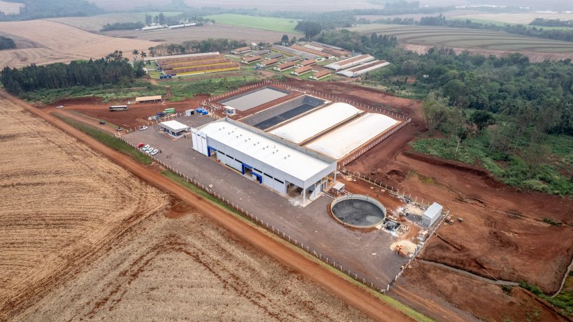 Impianto di Biogas&nbsp;di&nbsp;Primato localizzato&nbsp;a&nbsp;Ouro Verde do Oeste (Paran&aacute;, Brasile).
