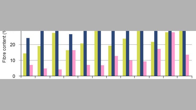 Diseño de los componentes de la fibra (NDF, NSP y SNSP) en las dietas experimentales que comparan la digestión en cerdos de engorde y cerdas
