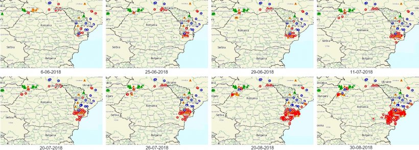 Immagine&nbsp;1. Evoluzione della PSA in Romania. Fonte: OIE
