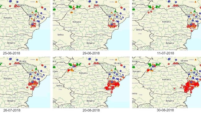Immagine 1. Evoluzione della PSA in Romania. Fonte: OIE