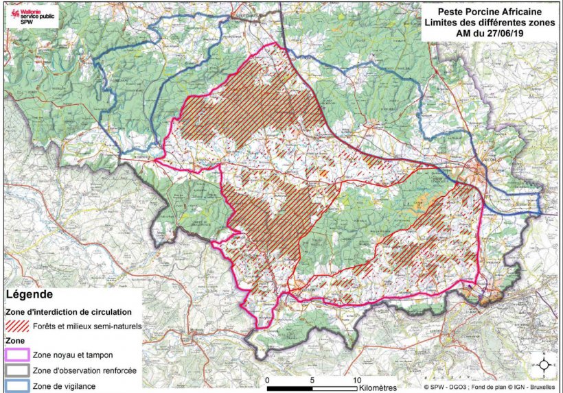 Mappa dei limiti delle zone di interdizione alla circolazione al 1&deg;luglio 2019
