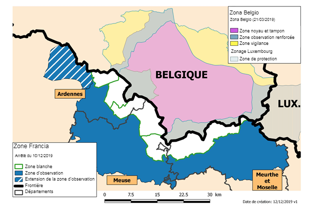 Mappa di suddivisione in zone PSA
